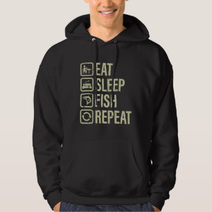 Sleep Fish Repeat Vist is mijn hobby Vissend Hoodie