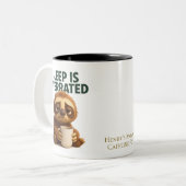 Sleep Is Overrated – Funny New Parent Mug (Devant gauche)