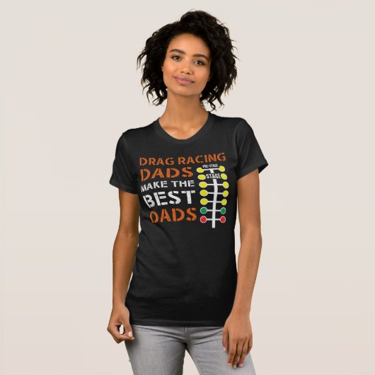 Sleep Pap Mechanic Dragster papa Racer T-shirt (Voorkant volledig)