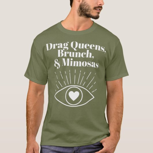 Sleep Queens Brunch en Mimosas T-shirt (Voorkant)