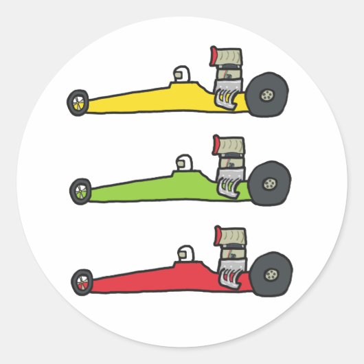 Sleep Racen Ronde Sticker (Voorkant)