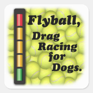 Sleep Racen voor Dogs Square Sticker