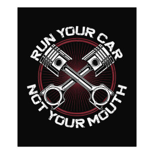 Sleep Racing Race Car Run uw auto niet uw Foto Afdruk