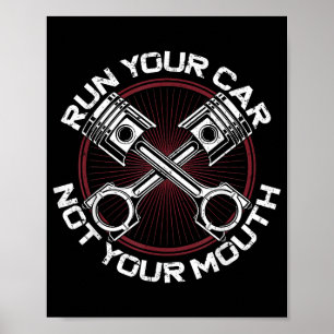 Sleep Racing Race Car Run uw auto niet uw Poster