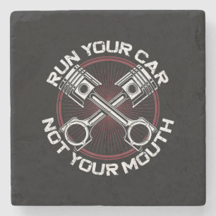 Sleep Racing Race Car  Run uw auto niet uw Stenen Onderzetter