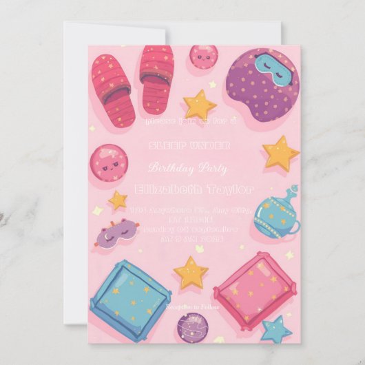 Sleep Under Party  Invitation (Devant)