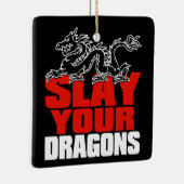 SLEEP UW DRAGONS, cadeau voor fans van Jordan Pete Keramisch Ornament (Rechts)