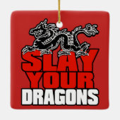SLEEP UW DRAGONS, cadeau voor fans van Jordan Pete Keramisch Ornament (Achterkant)