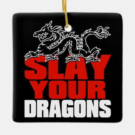 SLEEP UW DRAGONS, cadeau voor fans van Jordan Pete Keramisch Ornament (Voorkant)