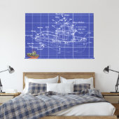 Sleepboot Canvas Afdruk (Insitu (Slaapkamer))