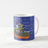Sleepboot Koffiemok (Voorkant rechts)