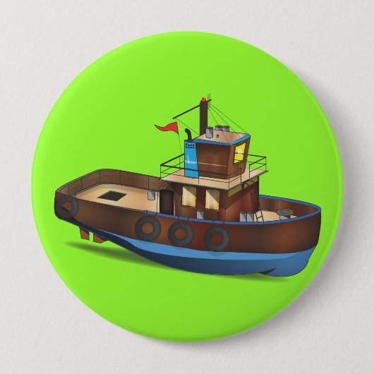 Sleepboot Ronde Button 4,0 Cm (Voorkant)