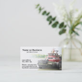 sleepboot visitekaartje (Staand voorkant)