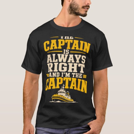 Sleepbootkapitein grappige bootoperator t-shirt (Voorkant)