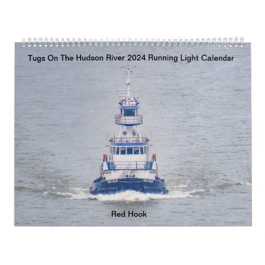 Sleepboten op de Hudson River Running Light 2024 Kalender (Hoes)