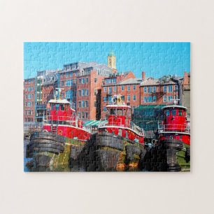 Sleepboten Portsmouth New Hampshire. Legpuzzel