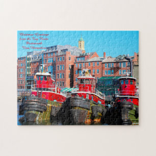 Sleepboten Portsmouth New Hampshire. Legpuzzel