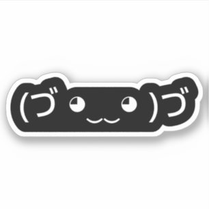 Sleepende emoticon (づ ◕ ‿ ◕) づ Japanse Kaomoji Sti Sticker
