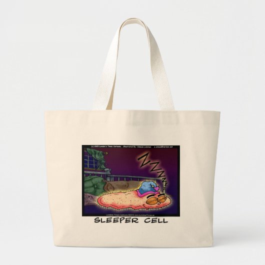 Sleeper Cell Grappige Geschenken T-shirts &  Verza Grote Tote Bag (Voorkant)