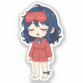 Sleeper Mita Chibi Miside Game Kunst Sticker (Voorkant)