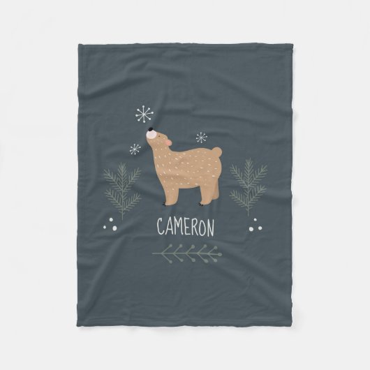 Sleepig Beer Fleece Deken (Voorkant)