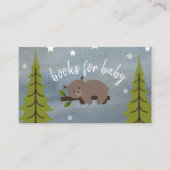 Sleepig Beer Keub Neutraal Baby shower Book Reques Informatiekaartje (Voorkant)