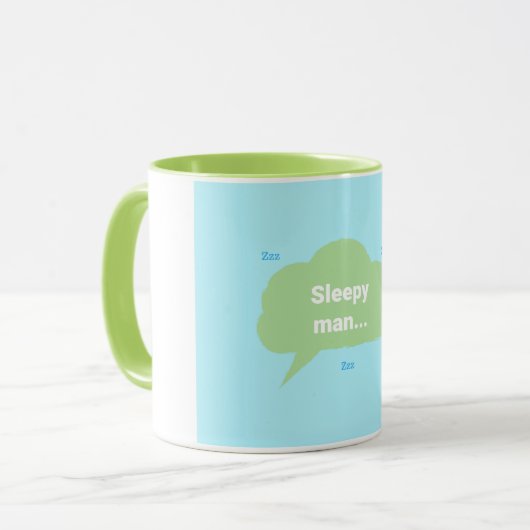 Sleepig man mok (Voorkant links)