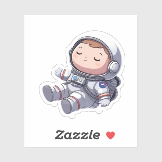 Sleeping Astronaut Sticker: Schattigee & Dromerige Sticker (Vel)