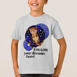 Sleeping Baby Otter op Cosmic Star Donut T-shirt
