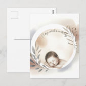 Sleeping Baby Watercolor Illustration Briefkaart (Voorkant / Achterkant)