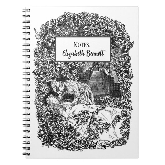 Sleeping Beauty Personalized  Illustration Notitieboek (Voorkant)