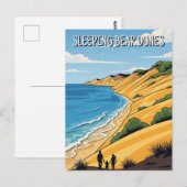 Sleeping Beer Dunes Michigan Reizen Briefkaart (Voorkant / Achterkant)