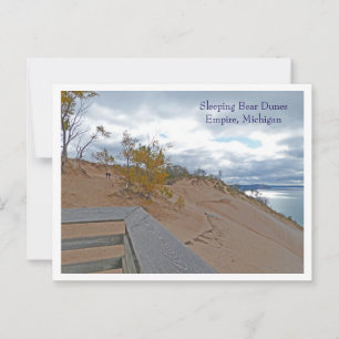 Sleeping Beer Dunes National Lakeshore, Empire, Ve Briefkaart