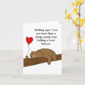 Sleeping beer valentijn kaart (Gele Bloem)