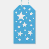 Sleeping Blue Boy Teddy Bear Party Favor Dank je Cadeaulabel (Achterkant)
