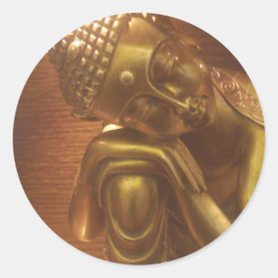 Sleeping Boeddha Ronde Sticker