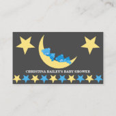 Sleeping Boy Teddy Bears Luier Raffle Tickets Informatiekaartje (Achterkant)