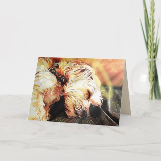 Sleeping Cherub Blank Wenskaart Kaart (Voorkant)