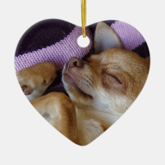 Sleeping Chihuahua Keramisch Ornament (Voorkant)