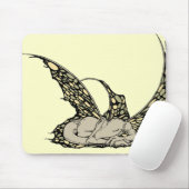 Sleeping Dragonette (geel) Mousepad Muismat (Met muis)