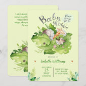 Sleeping Forest Animal Baby shower Invitation Kaart (Voorkant / Achterkant)
