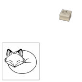 Sleeping Fox 2 Rubberstempel (Gestempeld)