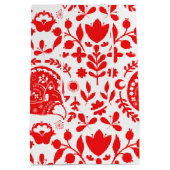 Sleeping Fox Folk Art Gift Bag Medium Cadeauzakje (Achterkant)