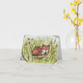 Sleeping Fox Notecards Kaart (Gele Bloem)