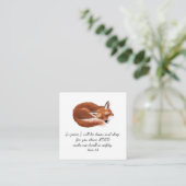 Sleeping Fox Schrift Kaart (Staand voorkant)