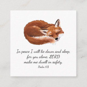 Sleeping Fox Schrift Kaart