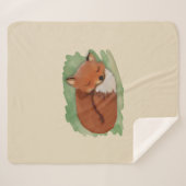 Sleeping Fox Sherpa Blanket Deken (Voorkant (horizontaal))