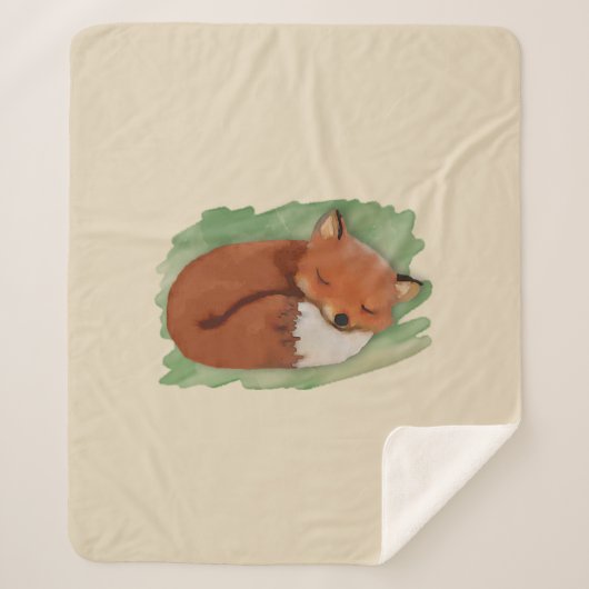 Sleeping Fox Sherpa Blanket Sherpa Deken (Voorkant)