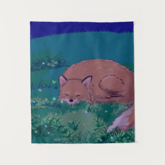 Sleeping Fox Tapestry Wandkleed