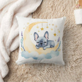 Sleeping French Bulldog Boho Nom Nursery Coussin (Couverture)